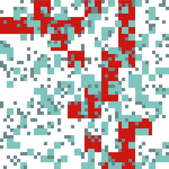 Knitted Christmas Abstract Square Pattern