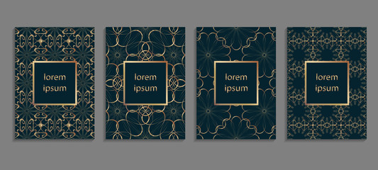 Set of luxury cover templates. Vector cover design for placards, banners, flyers, presentations and cards