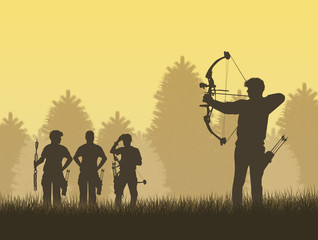 Fototapeta na wymiar illustration of archery competition