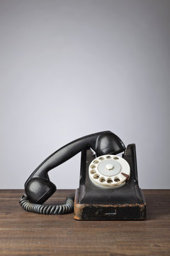 Old black phone.