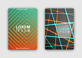 Set of Designed Covers on Vector Illustration