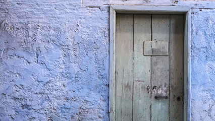 Old Vintage Wooden Door and Wall