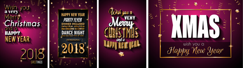 2018 Happy New Year Background for your Seasonal Flyers and Greetings Card