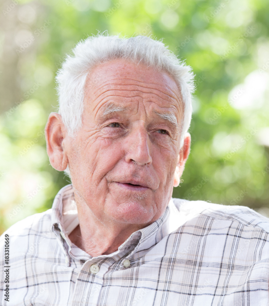 Wall mural senior man in park