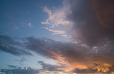 colorful sky with clouds