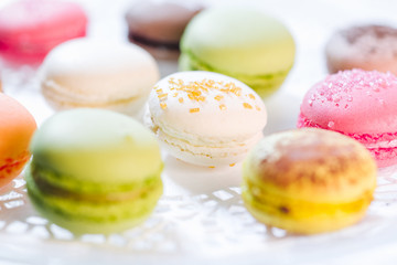 Macarons french pastries