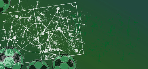 Grungy Soccer / Football design template,free copy space, vector