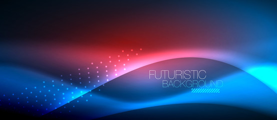 Shiny color smooth elegant neon wave