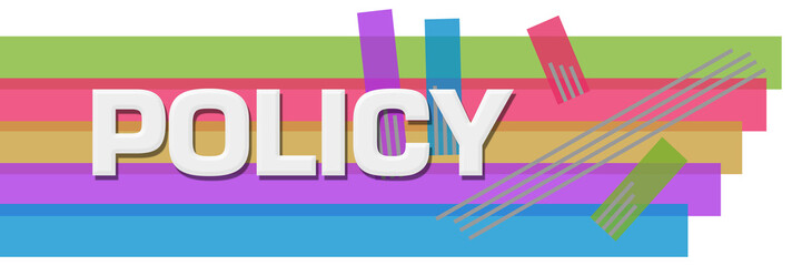 Policy Abstract Colorful Stripes Horizontal 