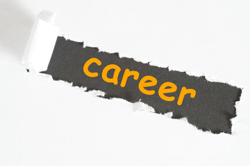 Ein St&uuml;ck Papier und das Wort Karriere