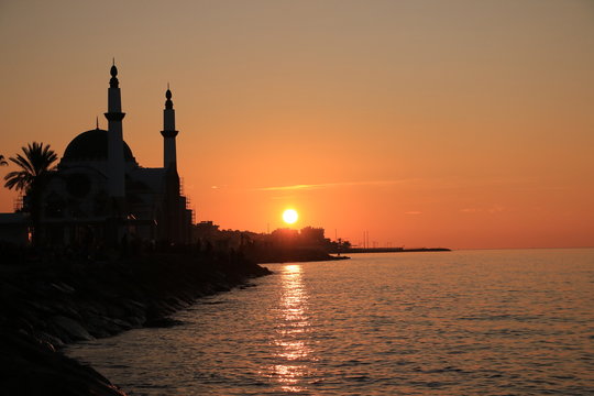 sunset at iskenderun coast..