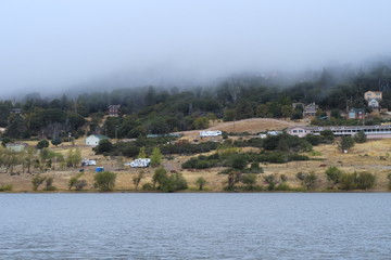Fototapeta na wymiar Lake Cuyamaca near San Diego in October