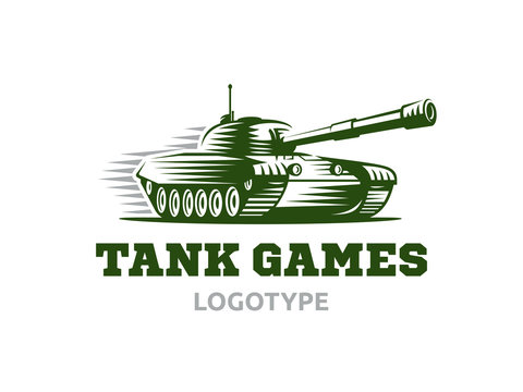 Tank logo - vector illustration, emblem design on white background