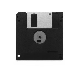 Retro floppy disk isolated on white background