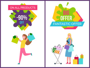 On All Products -90 Off on Vector Illustration