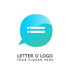 letter o chat bubble logo