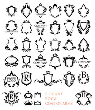 Big set of Rotal Elegant Heraldic Blazons