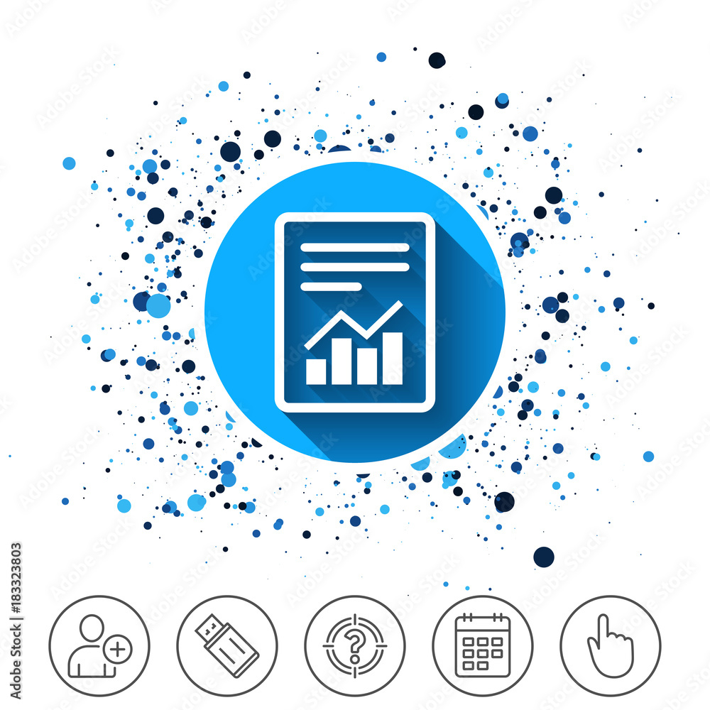 Aufkleber text file sign. file document with chart symbol.