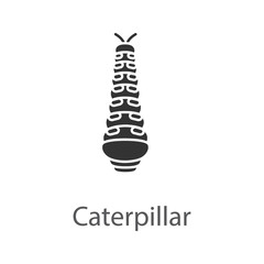 Caterpillar glyph icon