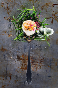 Coquille on a fork