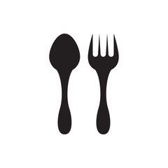 fork and spoon icon illustration