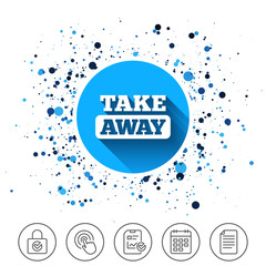 Take away sign icon. Takeaway food or drink.