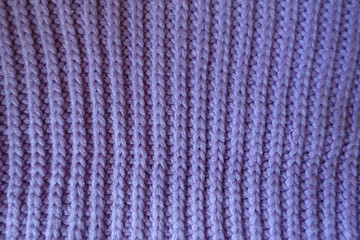 Handmade violer rib knit fabric with vertical wales