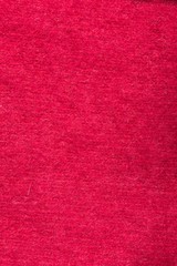 Close up of scarlet red handmade stockinette