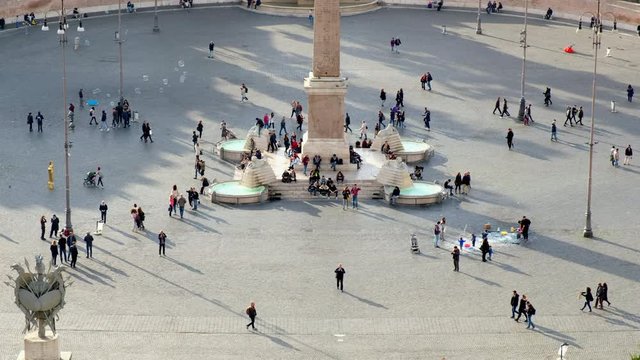 a view of piazza del popolo in Rome, Italy