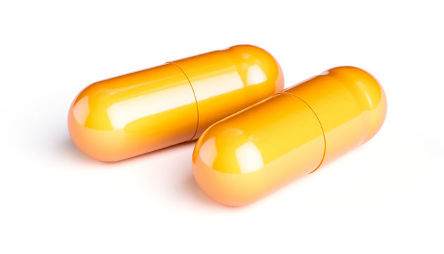 Orange pills capsule tablets