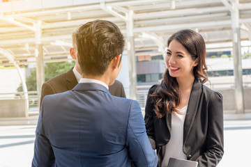 business success team concept : professional businessman group meeting teamwork communication