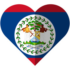 Belize heart flag