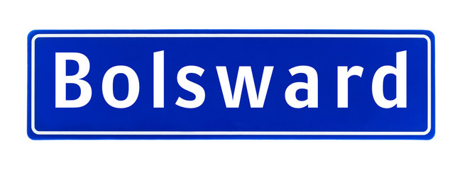 City limit sign of Bolsward, The Netherlands