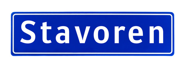 City limit sign of Stavoren, The Netherlands