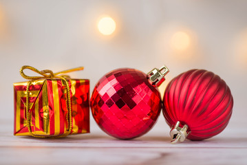 Christmas decoration in the form of red ball