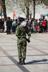 young girl in uniform