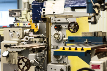 Lathes and vertical milling machines.