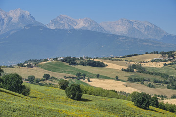 Landscape near Teramo (Abruzzi) at summer