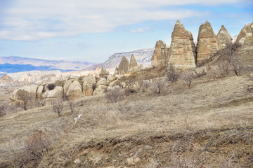 beautiful landscape in Cappadocia