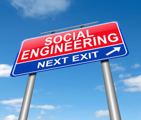 Social engineering concept.