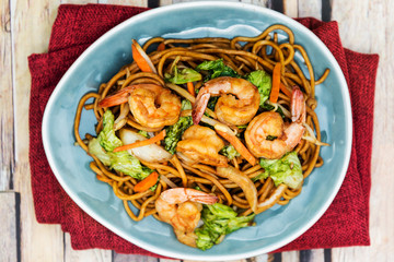 fried Shrimp noodle food on the table