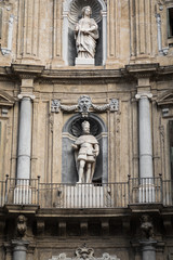 Obraz premium A view of the Piazza Quattro Canti in Palermo . Sicily