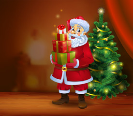 Santa Claus with gifts