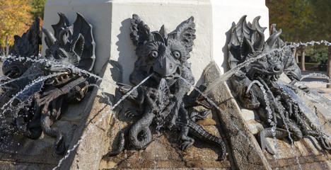 Fountain with Gargoyles