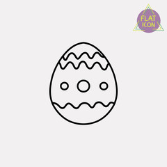 Easter egg line icon