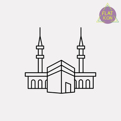 Mekka line icon