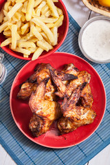 Tasty baked chicken wings