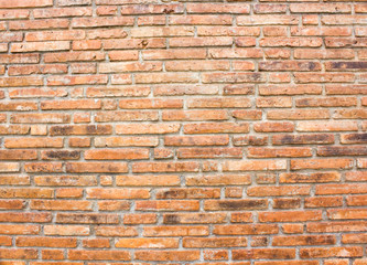Old red brick wall texture background