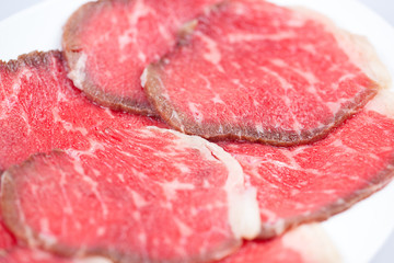 slide raw meat