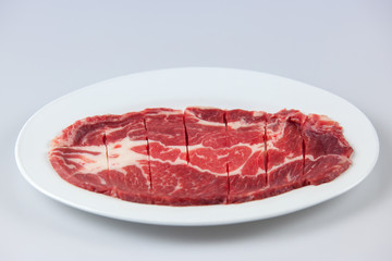slide raw meat